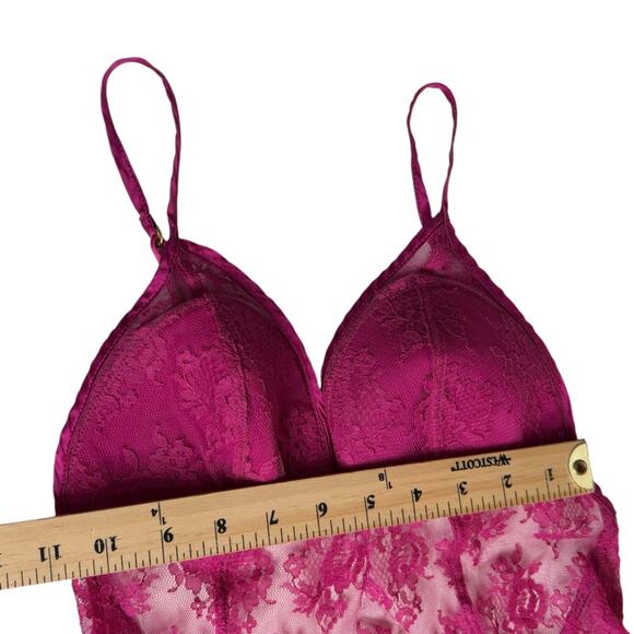 Victoria’s Secret Very Sexy Y2K Pink Lace Chemise Mini Slip Dress Women’s Medium - Picture 6 of 11